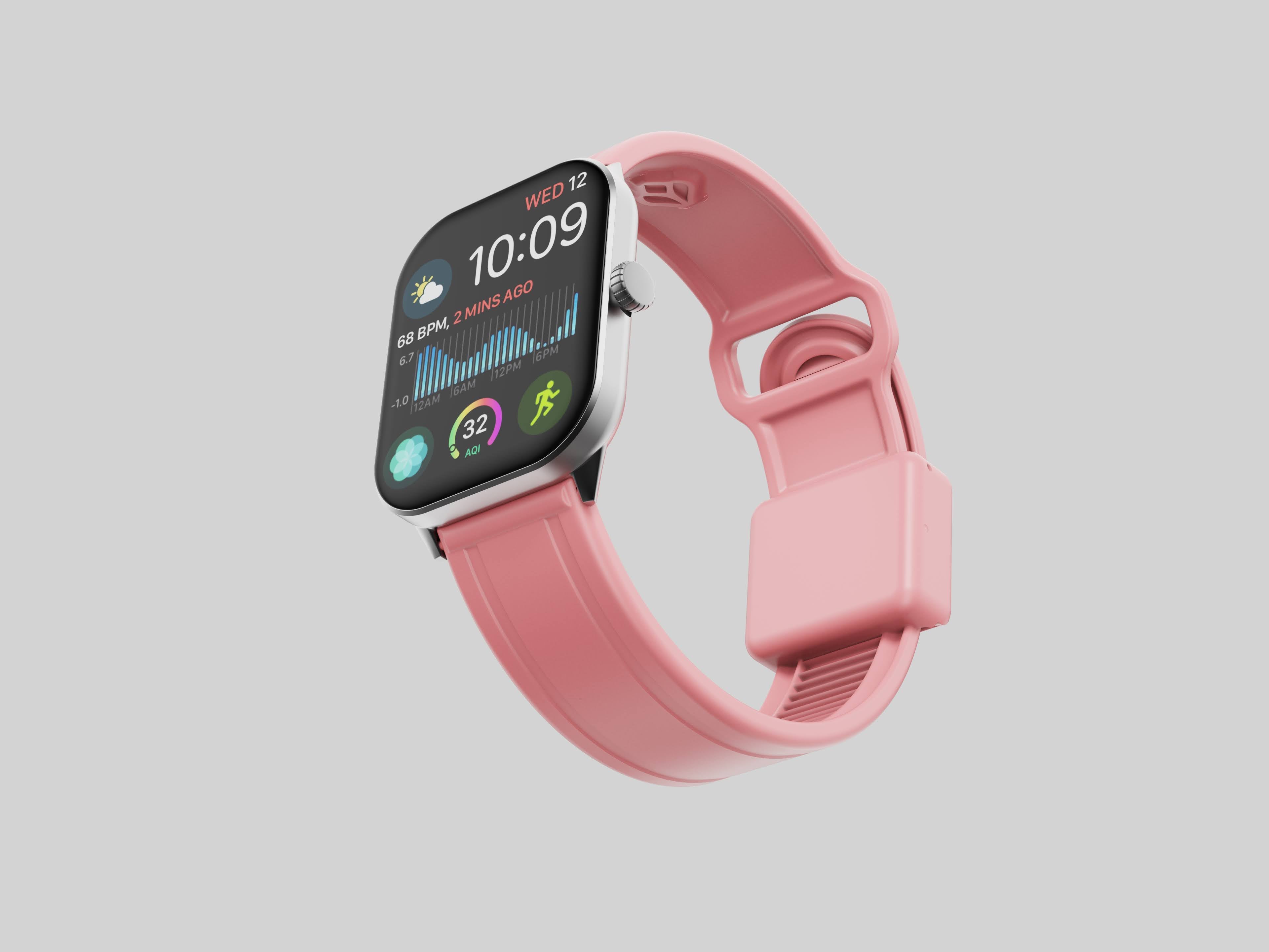 Lunir Womens Rose Pink Apple Watchband